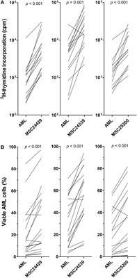 Mesenchymal Stem Cells Support Survival and Proliferation of Primary Human Acute Myeloid Leukemia Cells through Heterogeneous Molecular Mechanisms